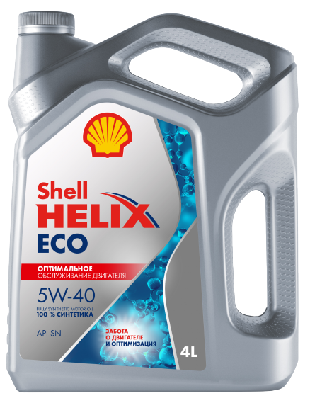 Моторное масло SHELL 5W40 HELIX ECO, 4л